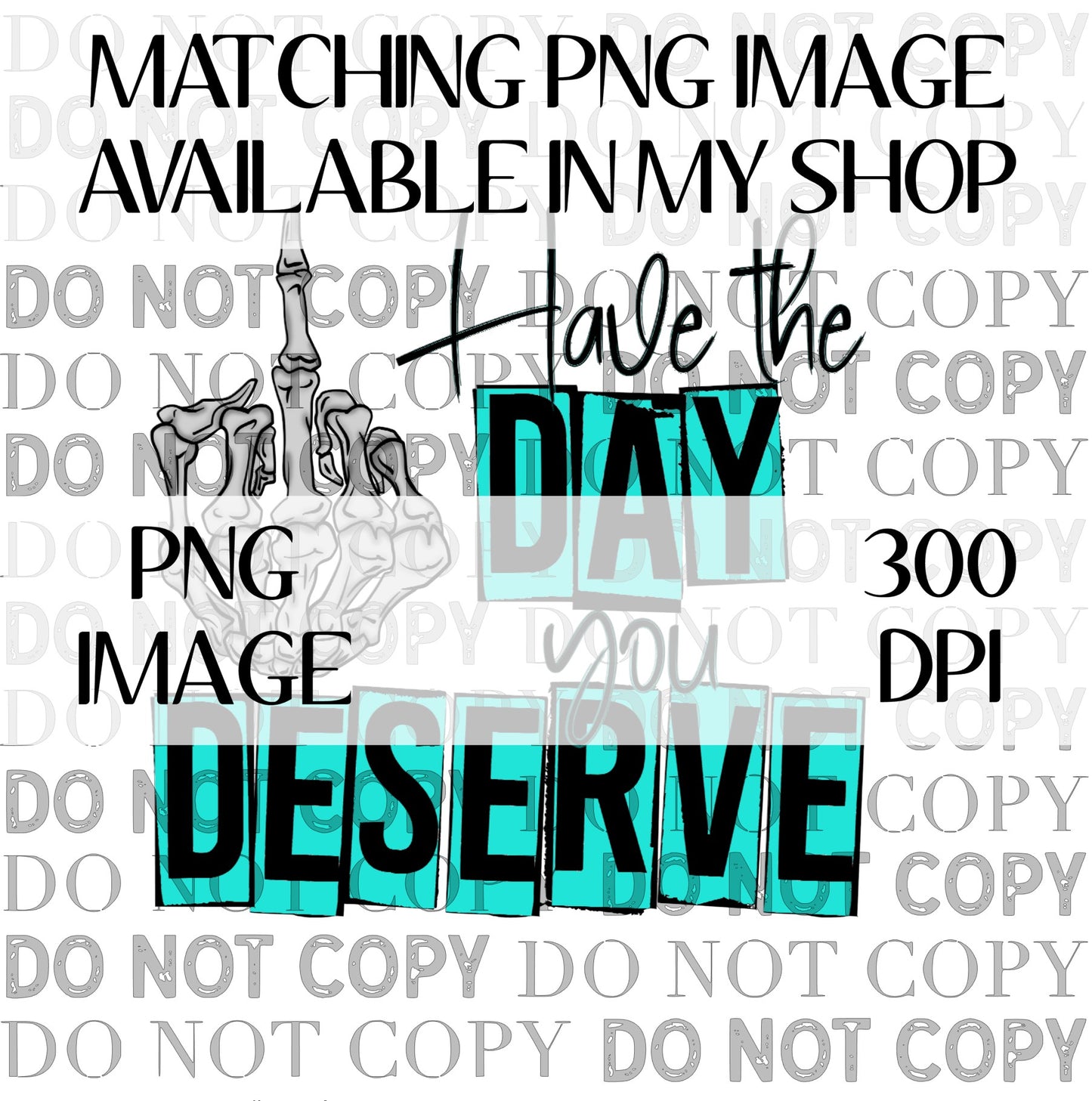 Have The Day You Deserve Wrap PNG