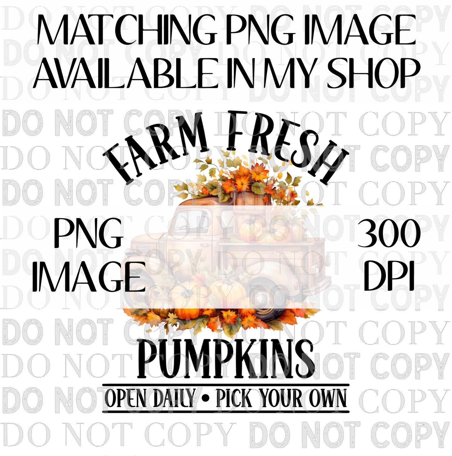 Farm Fresh Pumpkins TRANSPARENT Seamless