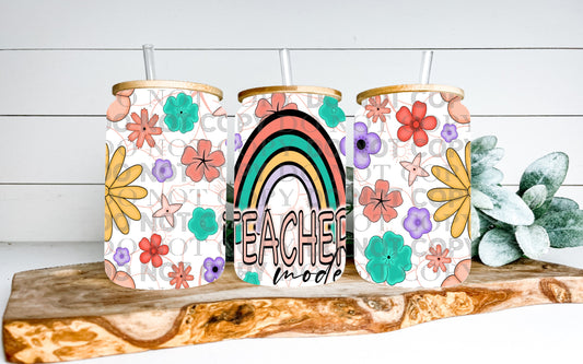 Teacher Mode 16oz Wrap PNG