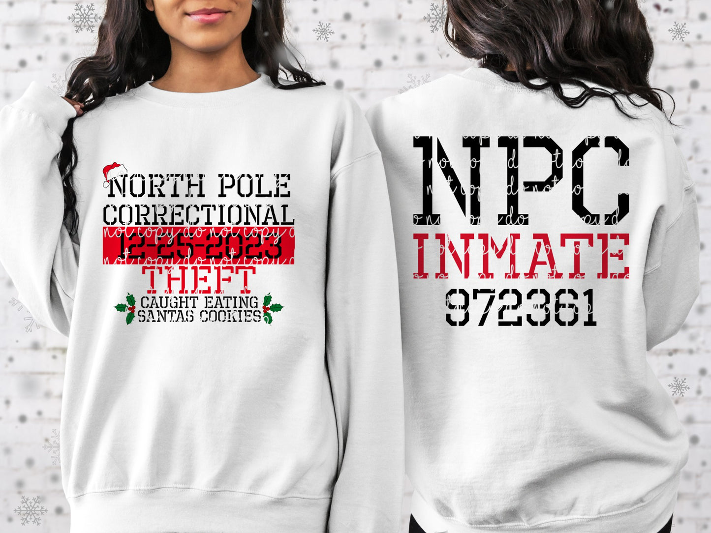 North Pole Corrections Bundle-All 5-Front & Back PNG