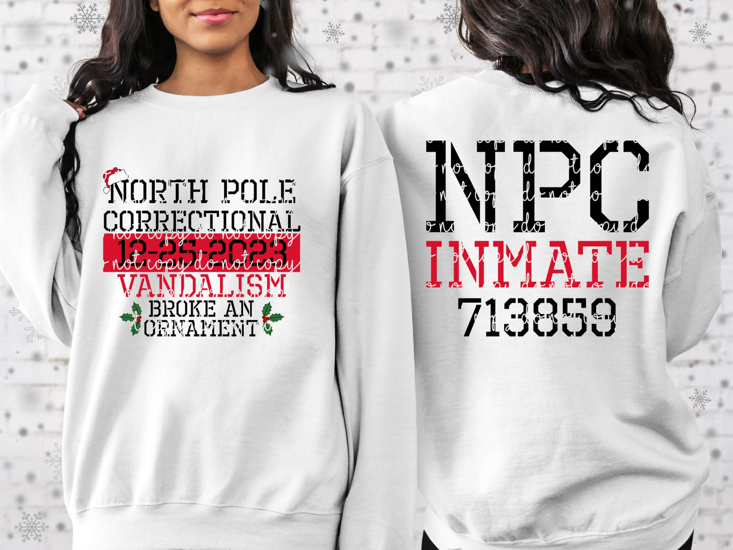 North Pole Corrections Bundle-All 5-Front & Back PNG